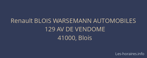 Renault BLOIS WARSEMANN AUTOMOBILES
