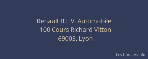 Renault B.L.V. Automobile