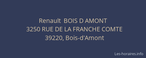 Renault  BOIS D AMONT