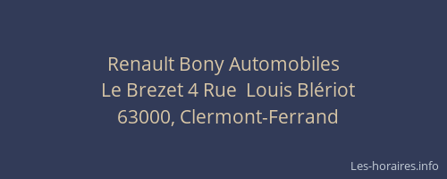 Renault Bony Automobiles
