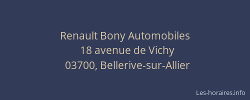 Renault Bony Automobiles