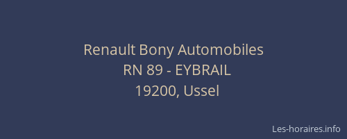 Renault Bony Automobiles