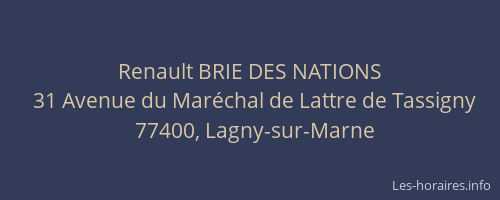 Renault BRIE DES NATIONS