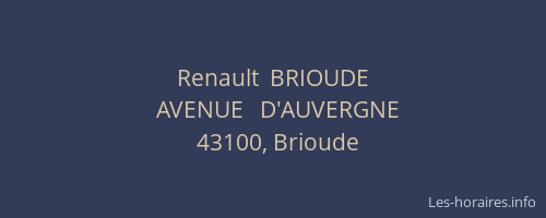 Renault  BRIOUDE
