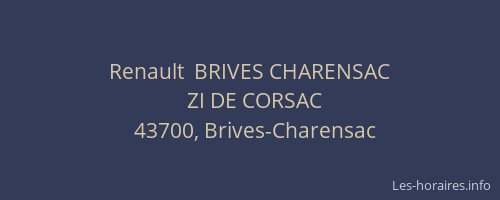 Renault  BRIVES CHARENSAC
