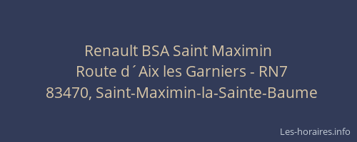 Renault BSA Saint Maximin