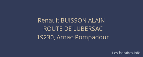 Renault BUISSON ALAIN