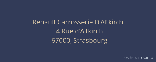 Renault Carrosserie D'Altkirch