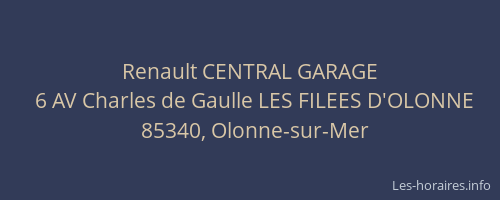 Renault CENTRAL GARAGE