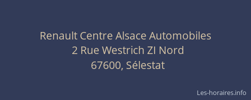 Renault Centre Alsace Automobiles