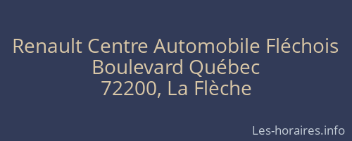 Renault Centre Automobile Fléchois