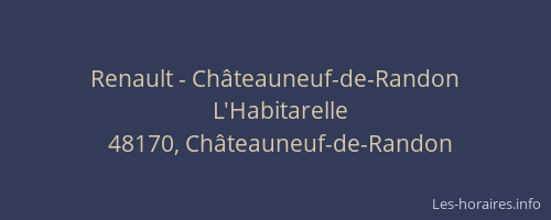Renault - Châteauneuf-de-Randon
