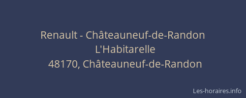 Renault - Ch&acirc;teauneuf-de-Randon