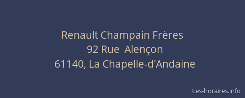 Renault Champain Fr&egrave;res