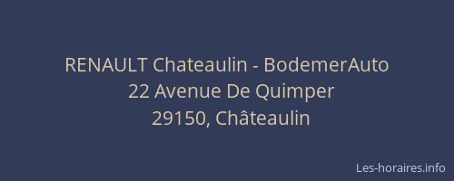 RENAULT Chateaulin - BodemerAuto