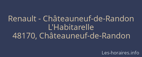 Renault - Châteauneuf-de-Randon