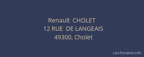 Renault  CHOLET