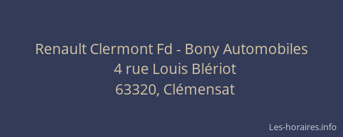 Renault Clermont Fd - Bony Automobiles