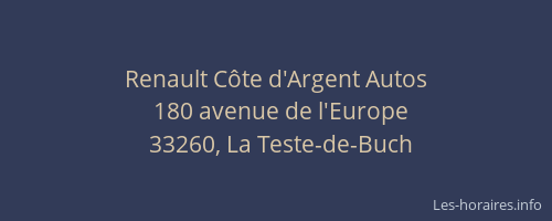 Renault Côte d'Argent Autos
