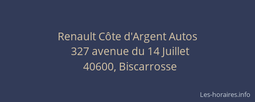 Renault Côte d'Argent Autos