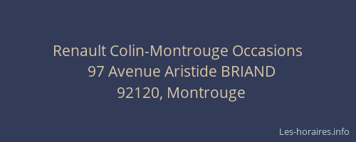 Renault Colin-Montrouge Occasions