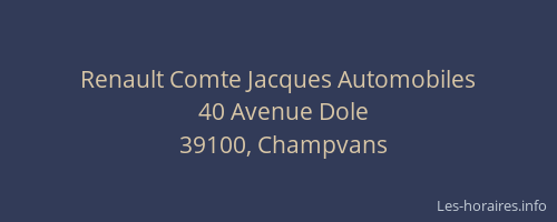 Renault Comte Jacques Automobiles