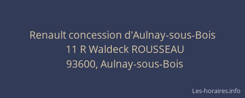 Renault concession d'Aulnay-sous-Bois