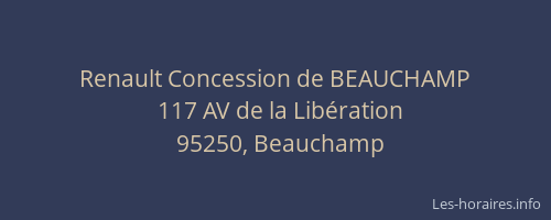 Renault Concession de BEAUCHAMP