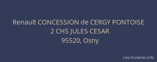 Renault CONCESSION de CERGY PONTOISE