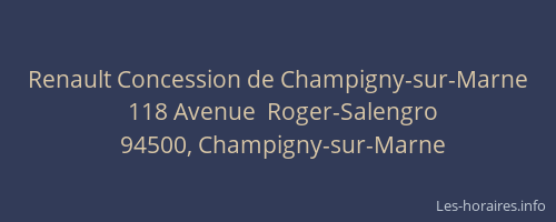 Renault Concession de Champigny-sur-Marne