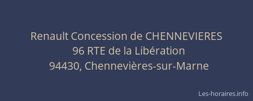 Renault Concession de CHENNEVIERES