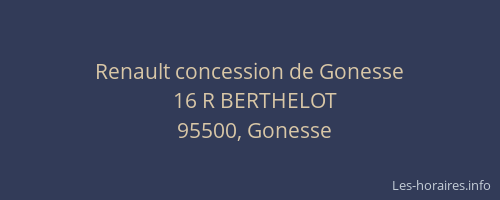 Renault concession de Gonesse