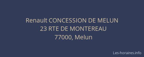 Renault CONCESSION DE MELUN