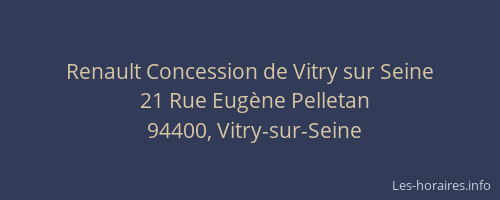 Renault Concession de Vitry sur Seine