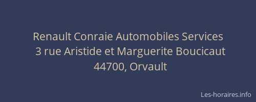 Renault Conraie Automobiles Services
