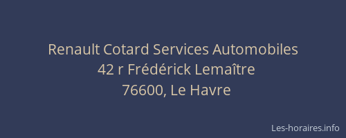 Renault Cotard Services Automobiles