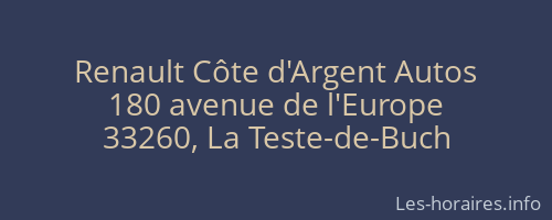 Renault Côte d'Argent Autos