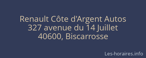 Renault Côte d'Argent Autos