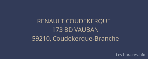 RENAULT COUDEKERQUE
