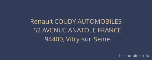Renault COUDY AUTOMOBILES