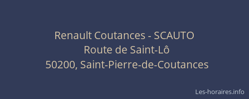 Renault Coutances - SCAUTO