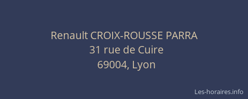 Renault CROIX-ROUSSE PARRA