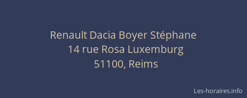 Renault Dacia Boyer Stéphane