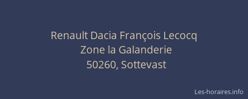 Renault Dacia Fran&ccedil;ois Lecocq