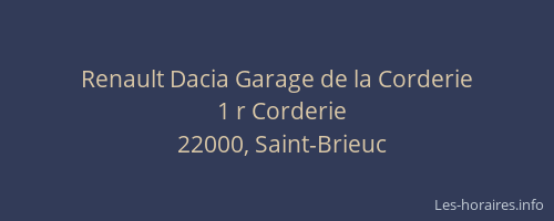 Renault Dacia Garage de la Corderie