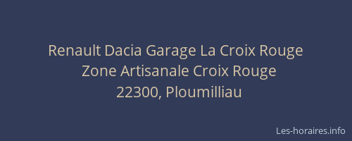 Renault Dacia Garage La Croix Rouge