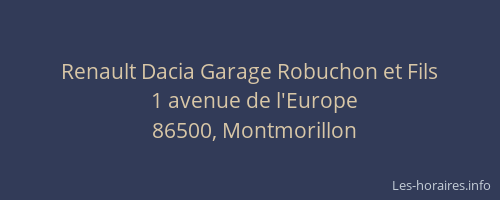 Renault Dacia Garage Robuchon et Fils