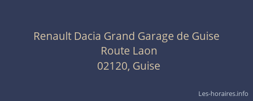 Renault Dacia Grand Garage de Guise