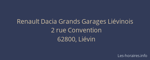 Renault Dacia Grands Garages Liévinois