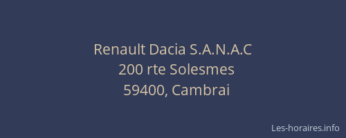 Renault Dacia S.A.N.A.C